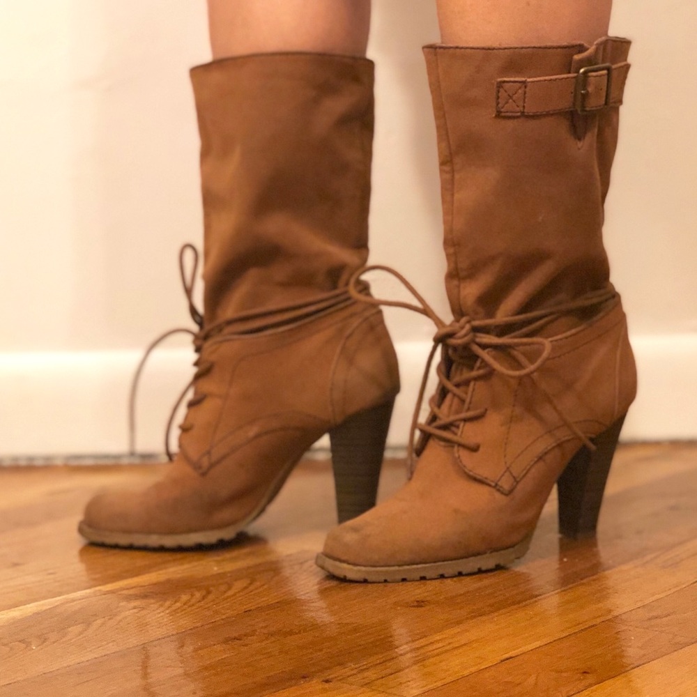 Zara Mid-Calf High Heel Bootie